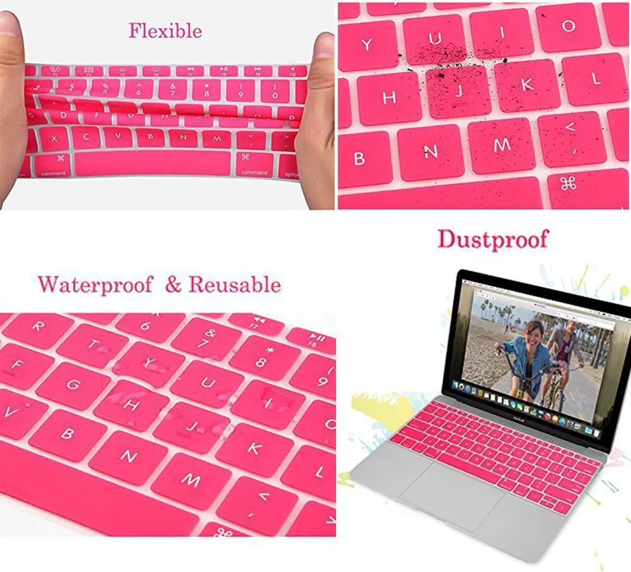 Alt view image 4 of 4 - Werleo Transparent / CLEAR Keyboard Cover Silicone Skin for MacBook Pro 13" 15" 17" (with or w/out Retina Display) iMac and MacBook Air 13"