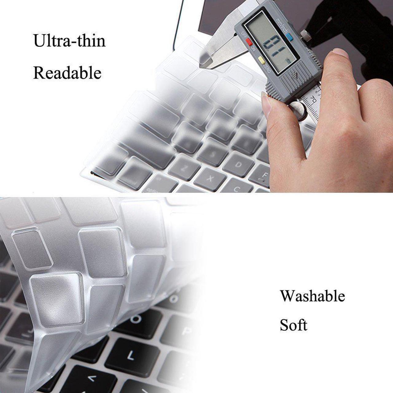Alt view image 3 of 5 - Werleo Transparent / CLEAR Keyboard Cover Silicone Skin for MacBook Pro 13" 15" 17" (with or w/out Retina Display) iMac and MacBook Air 13"