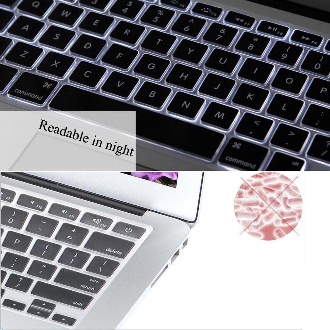 Alt view image 5 of 5 - Werleo Transparent / CLEAR Keyboard Cover Silicone Skin for MacBook Pro 13" 15" 17" (with or w/out Retina Display) iMac and MacBook Air 13"