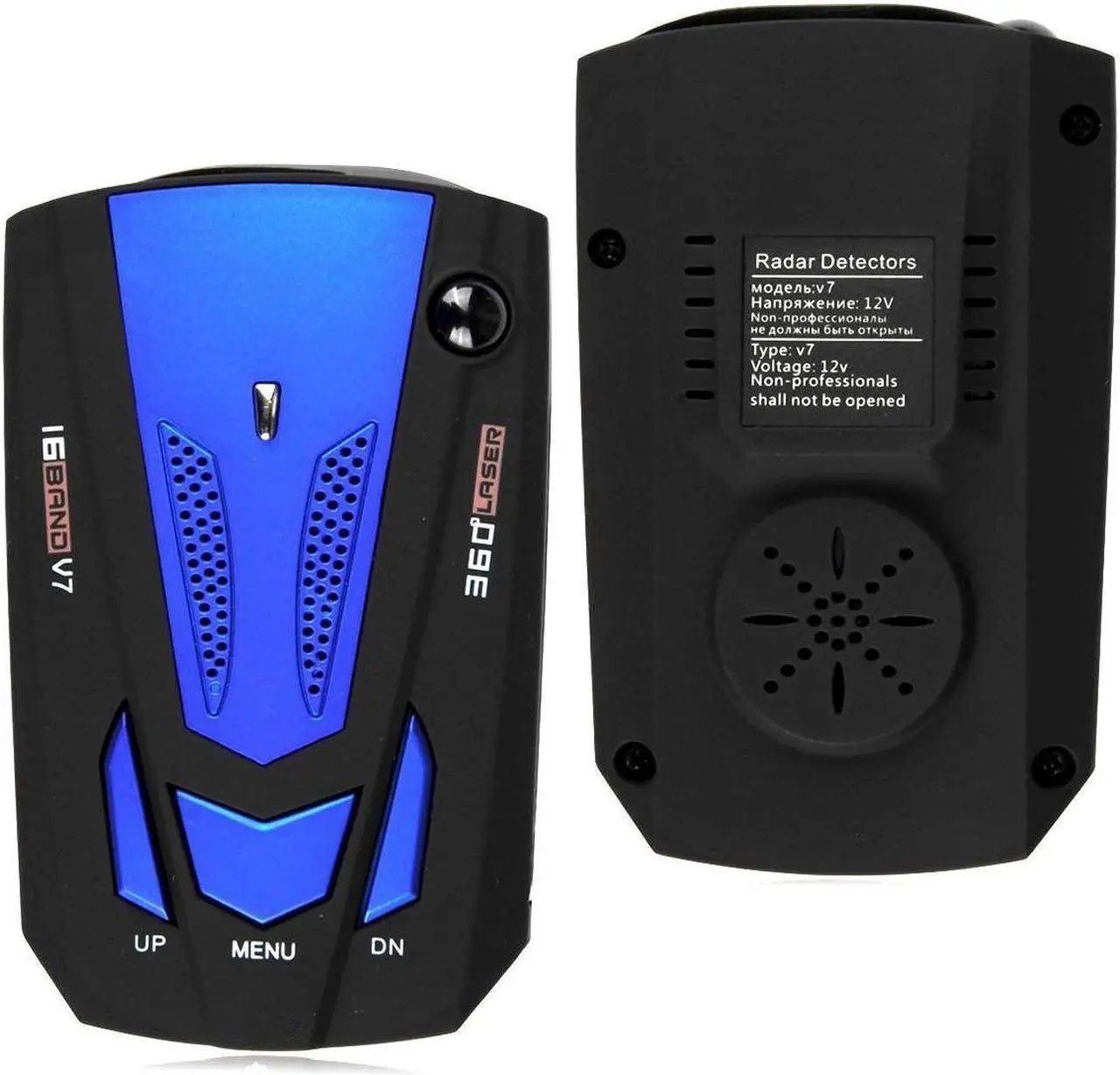 Alt view image 3 of 7 - Radar Detector, Voice Alert and Car Speed Alarm System with 360 Degree Detection, City/Highway Mode Radar Detectors for Cars (Blue)
