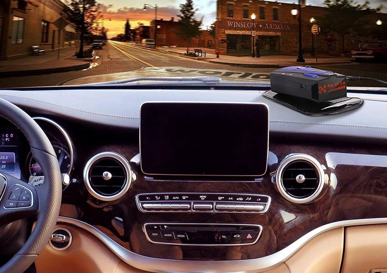 Alt view image 7 of 7 - Radar Detector, Voice Alert and Car Speed Alarm System with 360 Degree Detection, City/Highway Mode Radar Detectors for Cars (Blue)