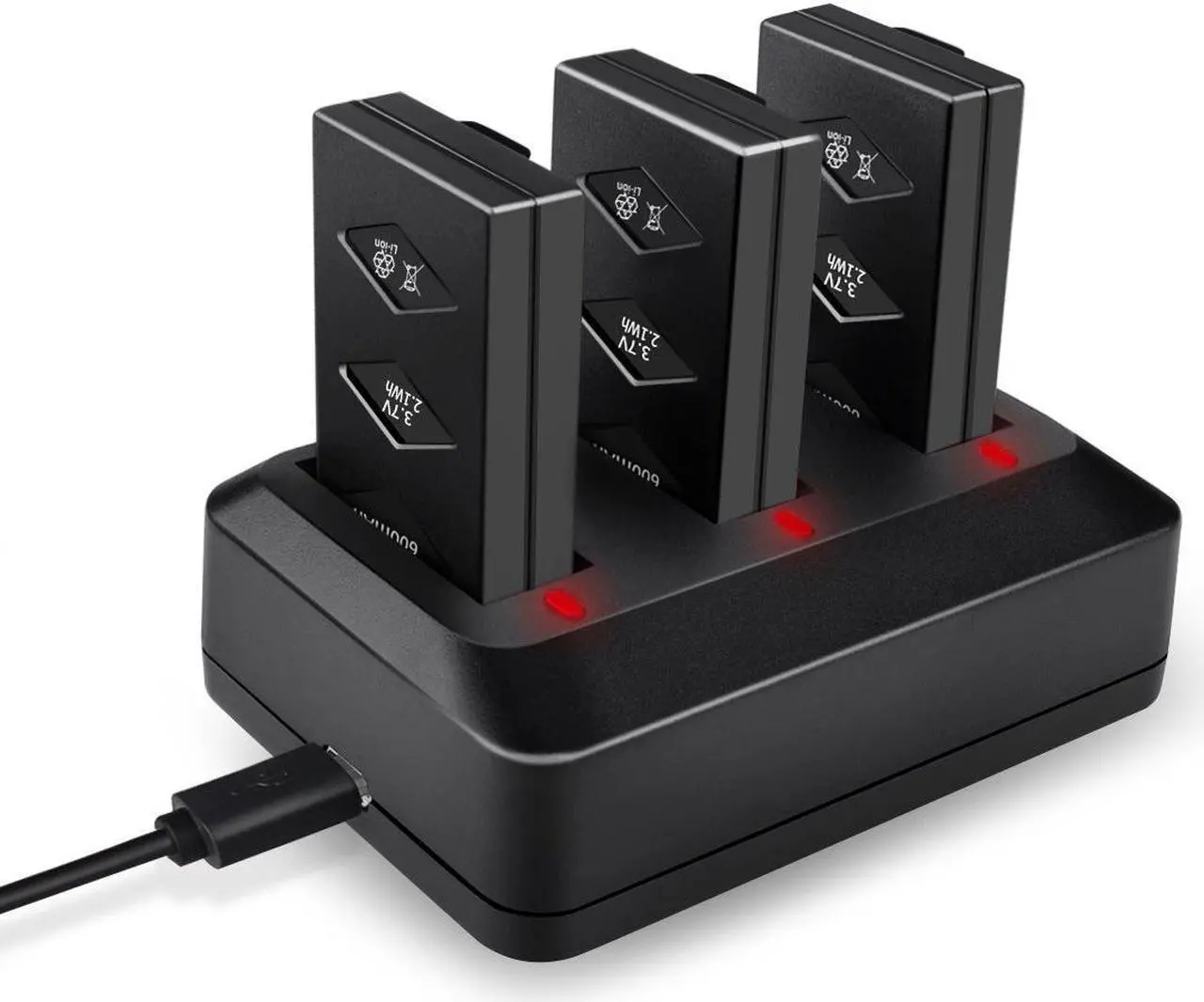 Main image of Battery for Parrot Mini Drone 3-Pack 3.7V 600mAh 20C Li-po Battery with 3-Port Rapid Charger Circuit Protective IC for Parrot MiniDrone Jumping Sumo Swing Mambo Rolling Spider