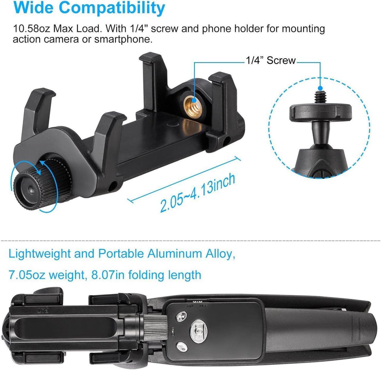Alt view image 2 of 7 - Extendable Bluetooth Selfie Stick & Tripod Stand Wireless Remote iPhone Galaxy
