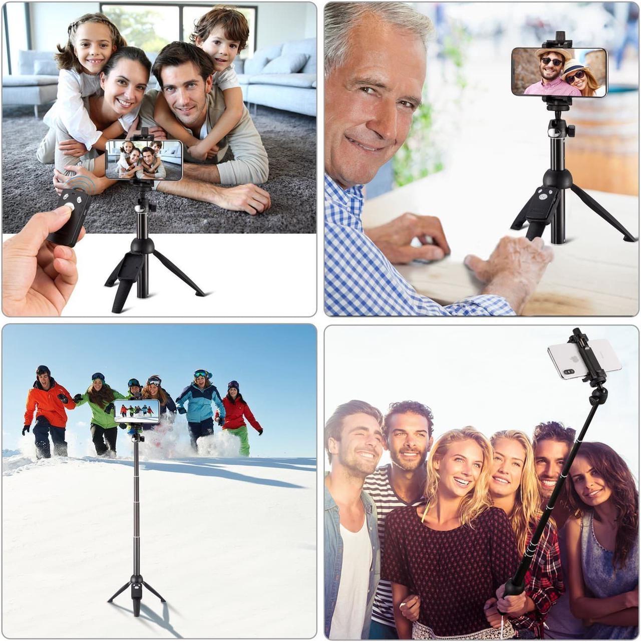 Alt view image 7 of 7 - Extendable Bluetooth Selfie Stick & Tripod Stand Wireless Remote iPhone Galaxy
