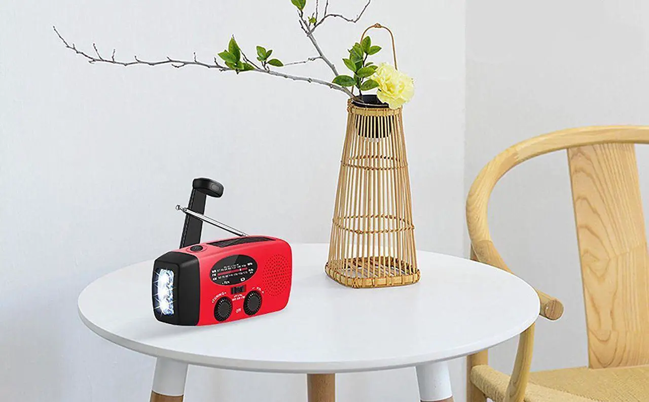 Alt view image 6 of 7 - Multifunctional Solar Hand Crank Dynamo Self Powered AM/FM/NOAA Weather Radio Use As Emergency LED Flashlight and Power Bank