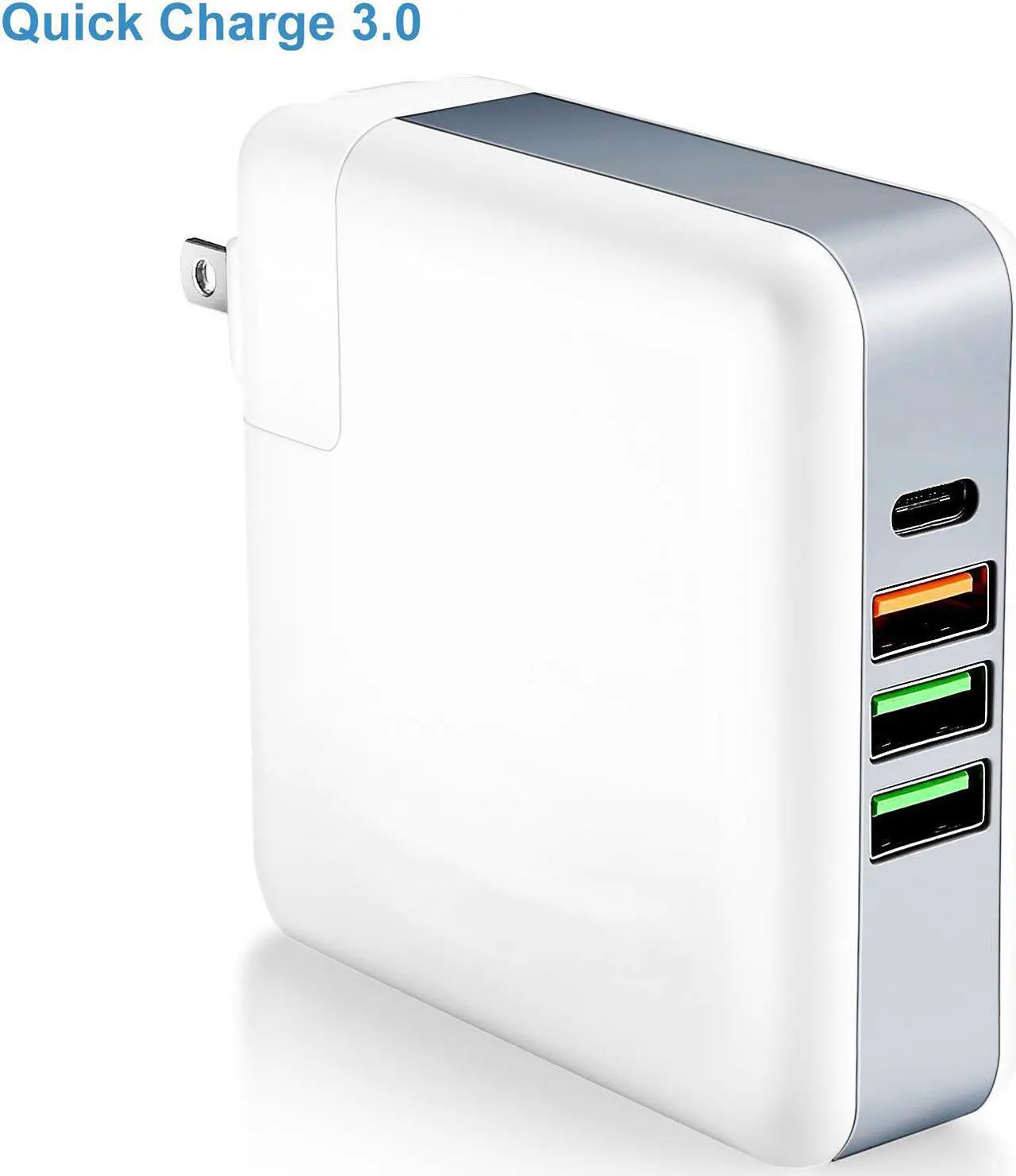 Main image of USB C Power Adapter Charger 61W 4-Port USB Type C Wall Charger Station with Power Delivery Port for Apple MacBook, iPhone X 8 Plus and 3 Power iSmart Ports for iPhone, iPad and More