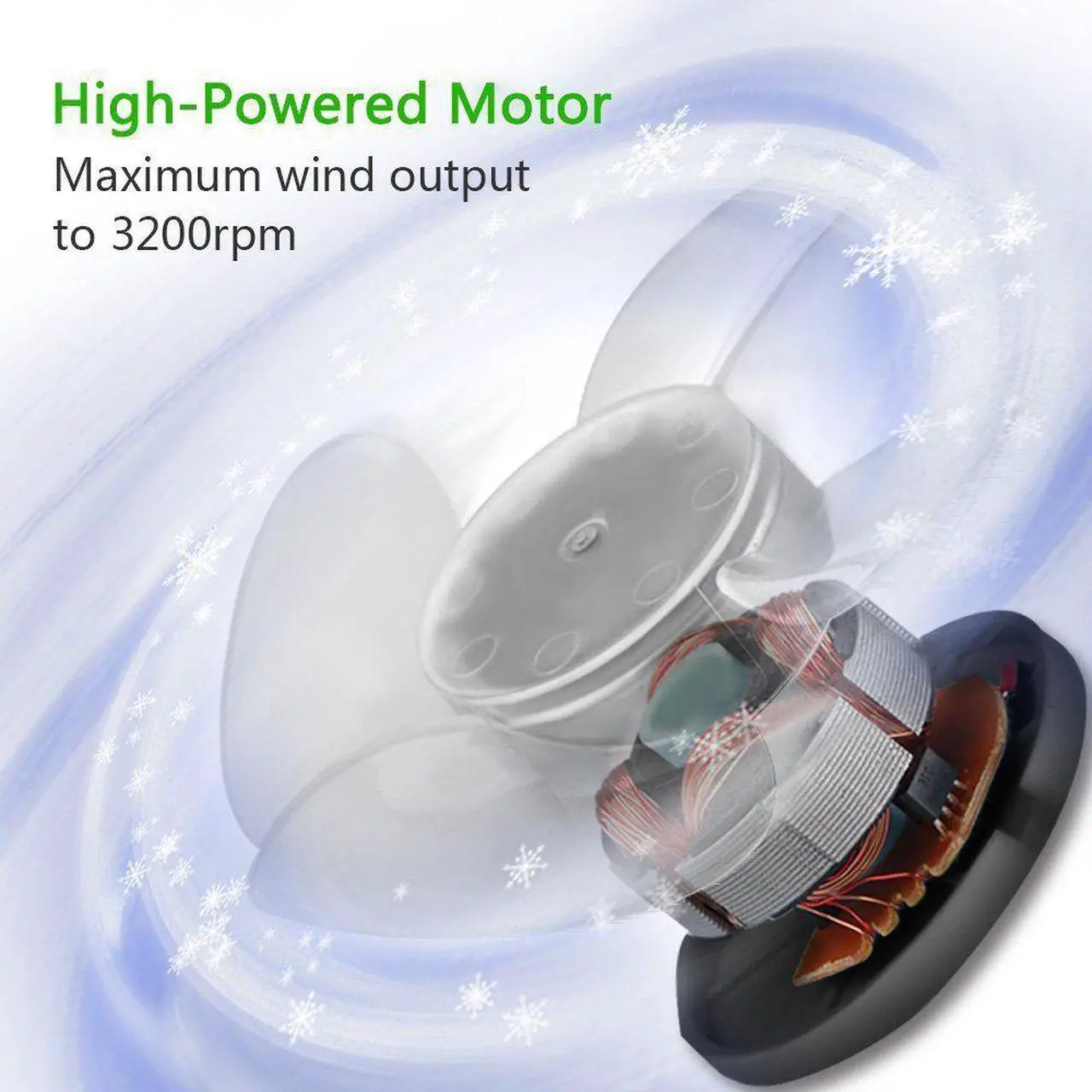 Alt view image 4 of 7 - Battery Operated Fan 2-12 Working Hours Personal Handheld Rechargeable Portable Fan 3 Speeds Small Desk Fan with Internal and Side Light Cooling for Travel Camping Boating Fishing