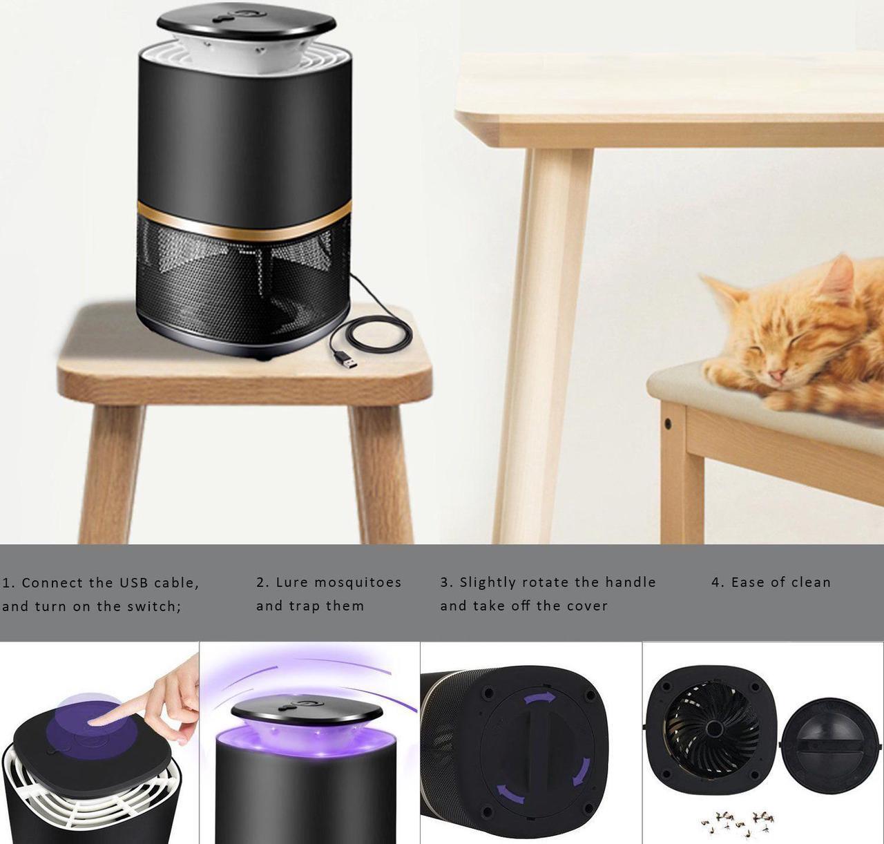 Alt view image 6 of 7 - Indoor Mosquitos Trap Flying Insects Killer Electronic Mosquito Trap Lamp Poison-Free Bugs Zapper Effective and Intelligent Mosquitos Catcher Non-toxic Non-Chemical