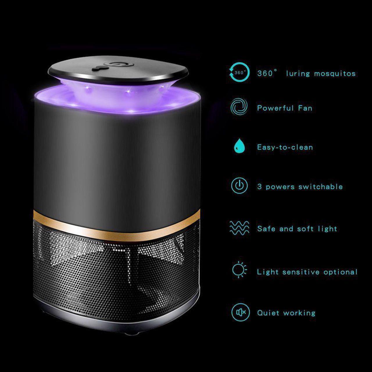 Alt view image 3 of 7 - Indoor Mosquitos Trap Flying Insects Killer Electronic Mosquito Trap Lamp Poison-Free Bugs Zapper Effective and Intelligent Mosquitos Catcher Non-toxic Non-Chemical
