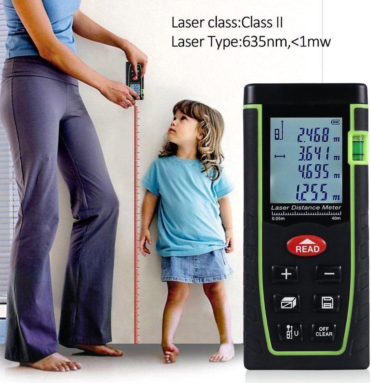 Alt view image 2 of 7 - Laser Measure Laser Distance Measure with Single Distance and Continuous Measurement,Area and Volume Measurement,Range Finder with m/in/ft,Laser Measure