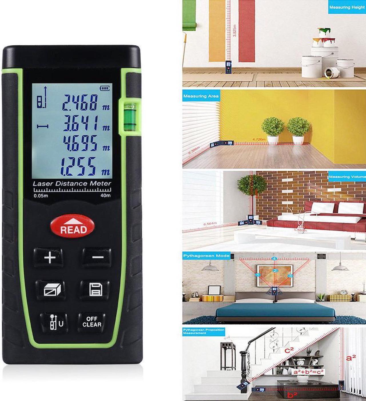 Alt view image 3 of 7 - Laser Measure Laser Distance Measure with Single Distance and Continuous Measurement,Area and Volume Measurement,Range Finder with m/in/ft,Laser Measure