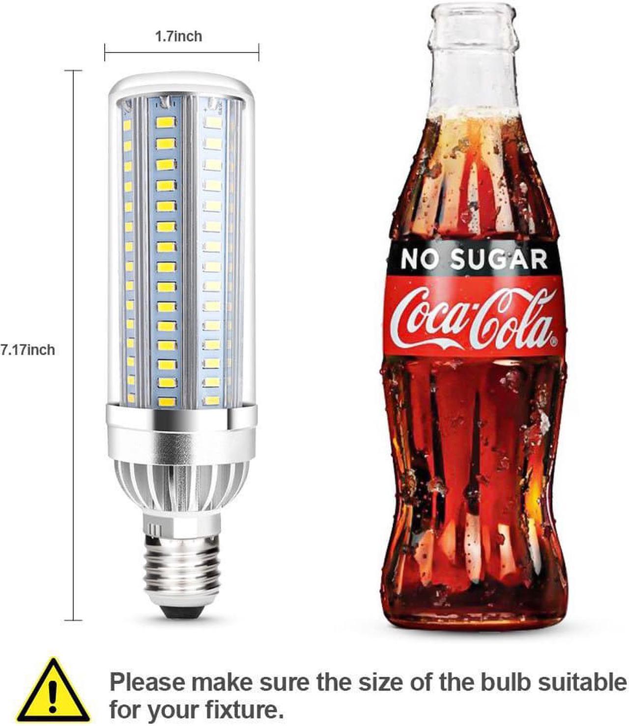 Alt view image 6 of 6 - 50W Super Bright Corn LED Light Bulbs (250W Equivalent) - E26 Base 5500 Lumens 6500K Daylight Cool White for Indoor Outdoor Large Area Lighting - Home Backyard Garage Warehouse Street Lamp