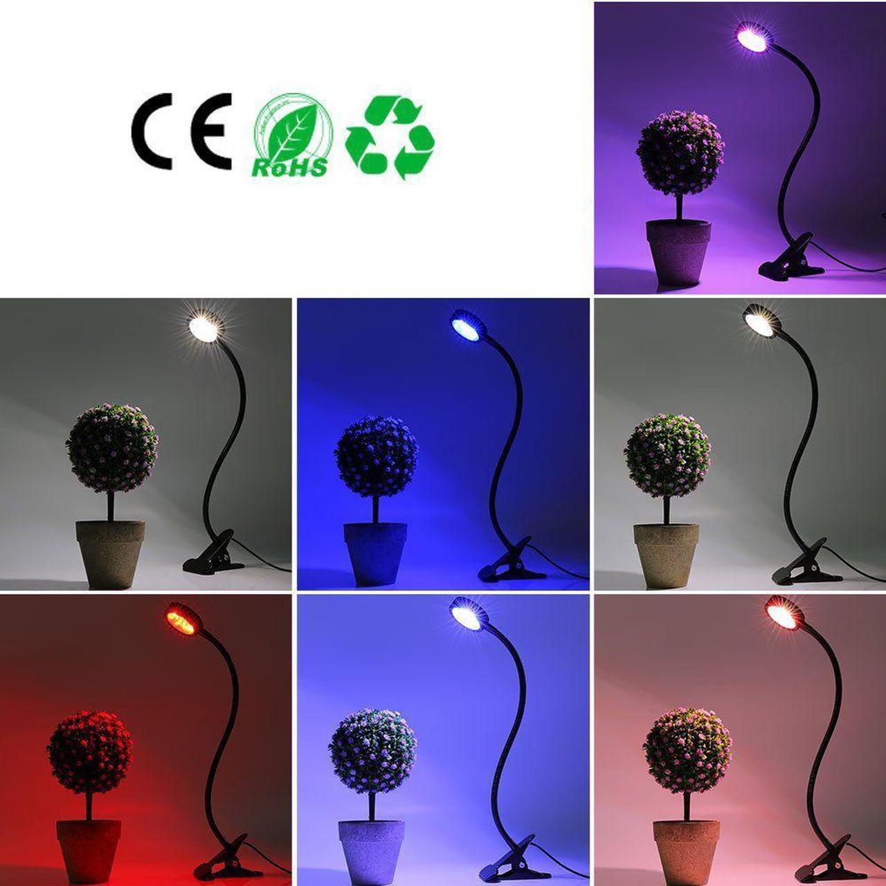 Alt view image 3 of 7 - 20W LED Grow Light 44 LEDs Red Bule White 3 Mode Desk Clip Plant Lamp with Flexible 360 Degree Gooseneck for Indoor Plants Hydroponics Greenhouse Desktop Office Plants Pot culture
