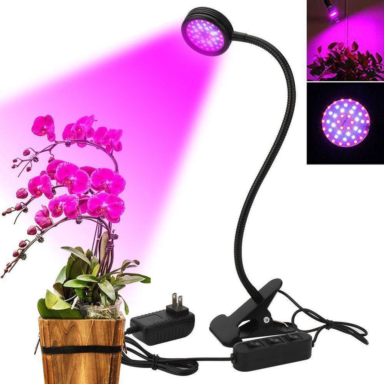 Main image of 20W LED Grow Light 44 LEDs Red Bule White 3 Mode Desk Clip Plant Lamp with Flexible 360 Degree Gooseneck for Indoor Plants Hydroponics Greenhouse Desktop Office Plants Pot culture