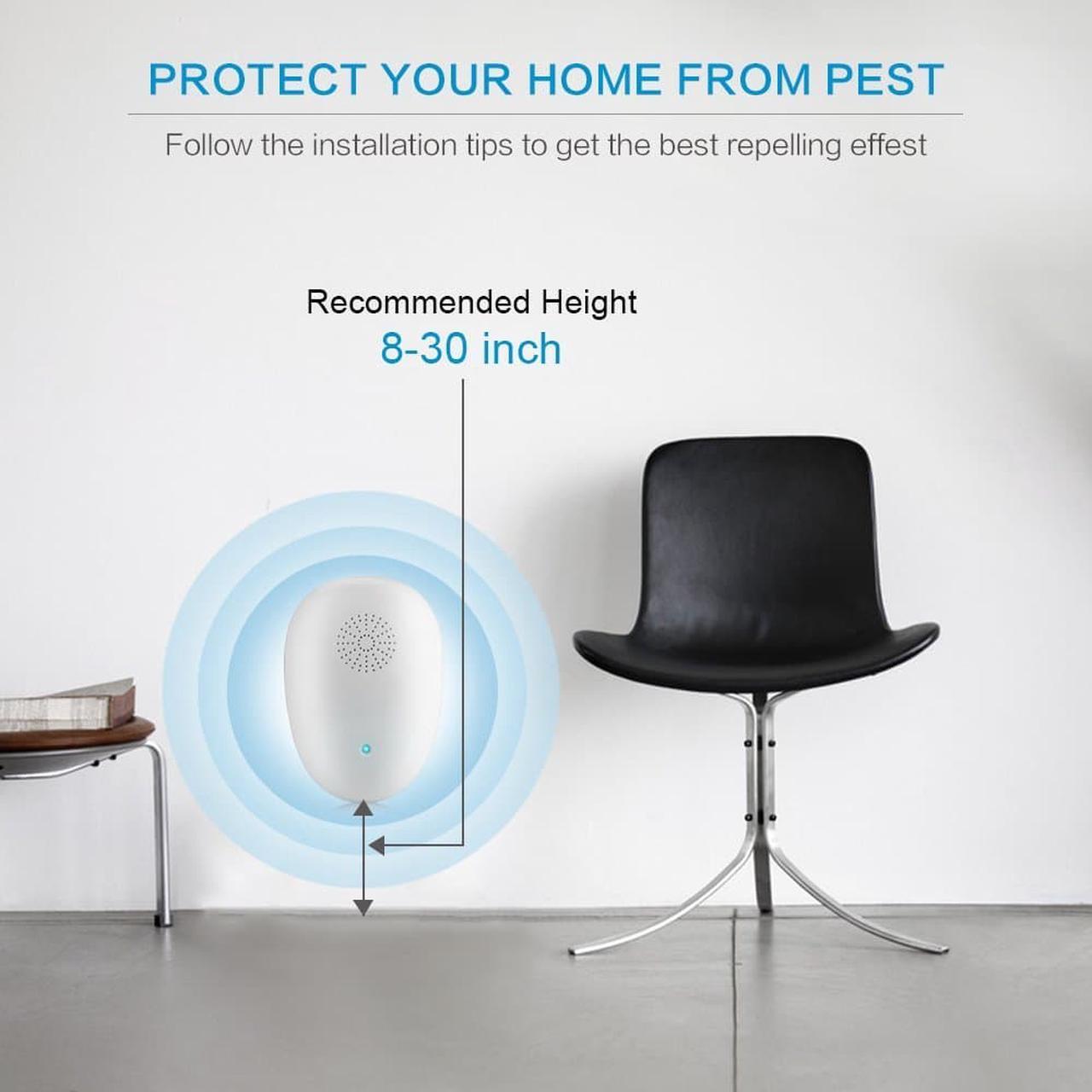 Alt view image 5 of 7 - Ultrasonic Pest Repellent, Electronic Mosquito Pest Repeller Control Plug Indoor for Ant, Mice,Roaches, Bugs,Fleas, Spiders Safe Insect Pest repeller - 4 Packs