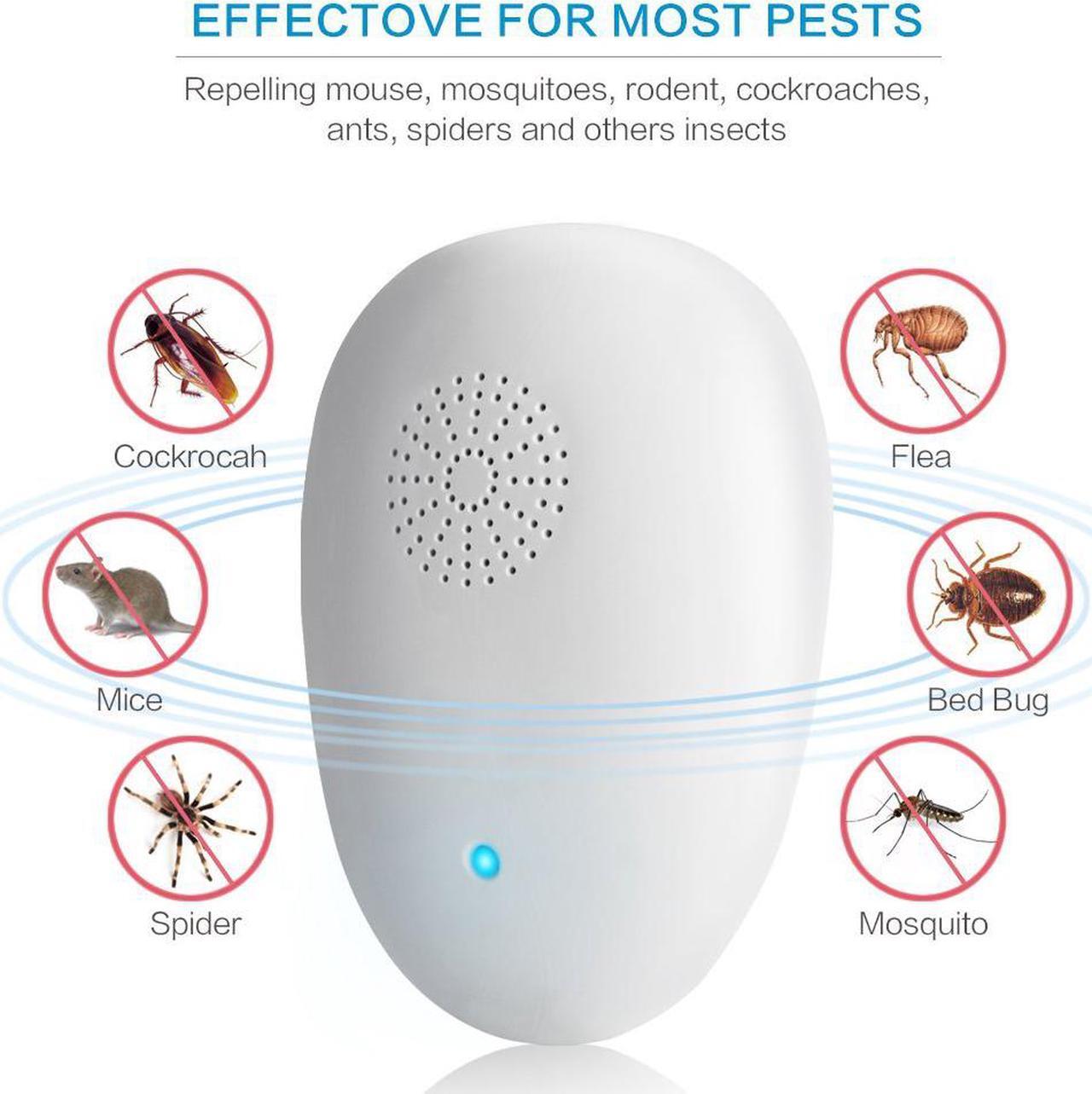 Alt view image 2 of 7 - Ultrasonic Pest Repellent, Electronic Mosquito Pest Repeller Control Plug Indoor for Ant, Mice,Roaches, Bugs,Fleas, Spiders Safe Insect Pest repeller - 4 Packs
