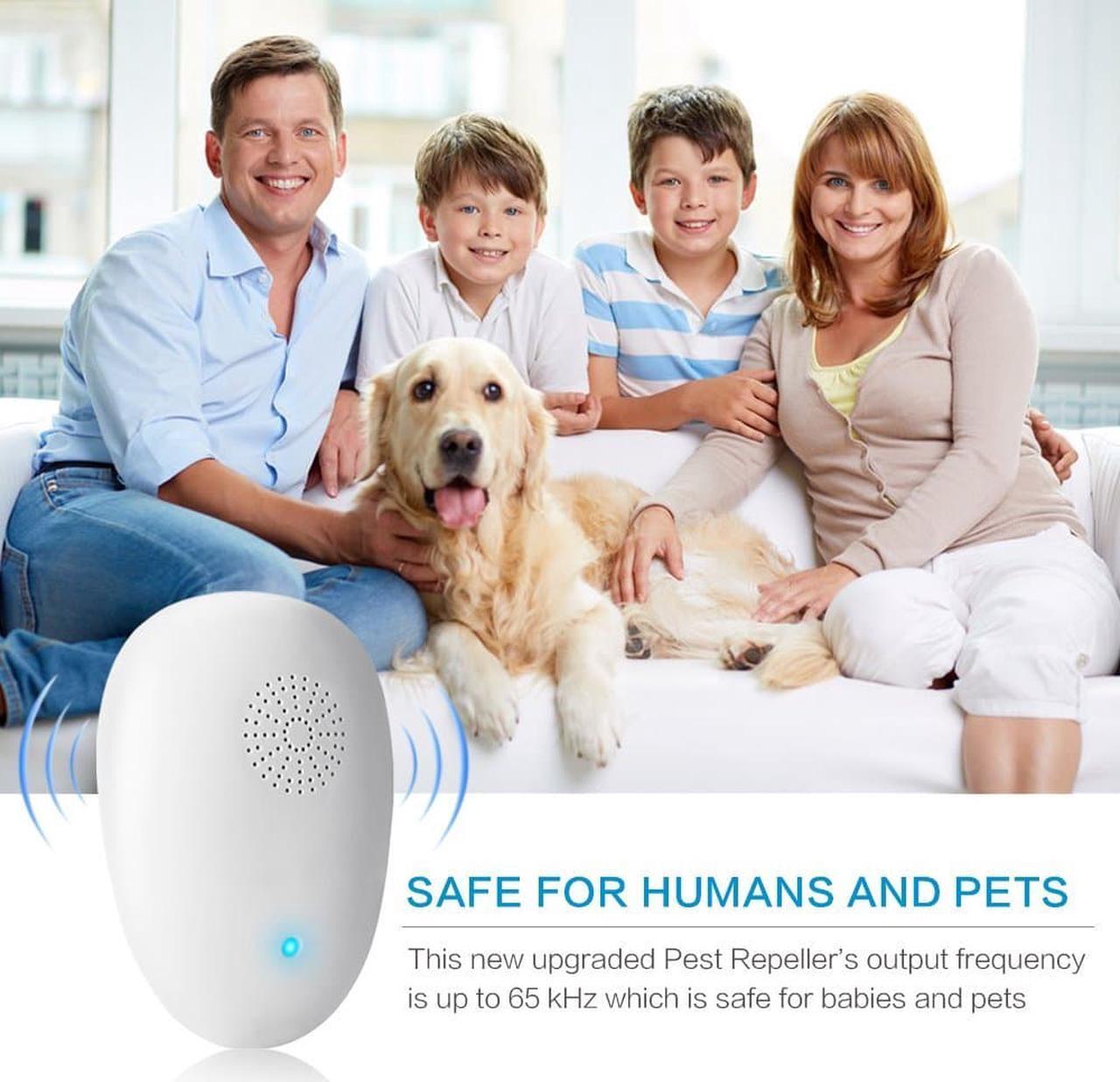 Alt view image 6 of 7 - Ultrasonic Pest Repellent, Electronic Mosquito Pest Repeller Control Plug Indoor for Ant, Mice,Roaches, Bugs,Fleas, Spiders Safe Insect Pest repeller - 4 Packs