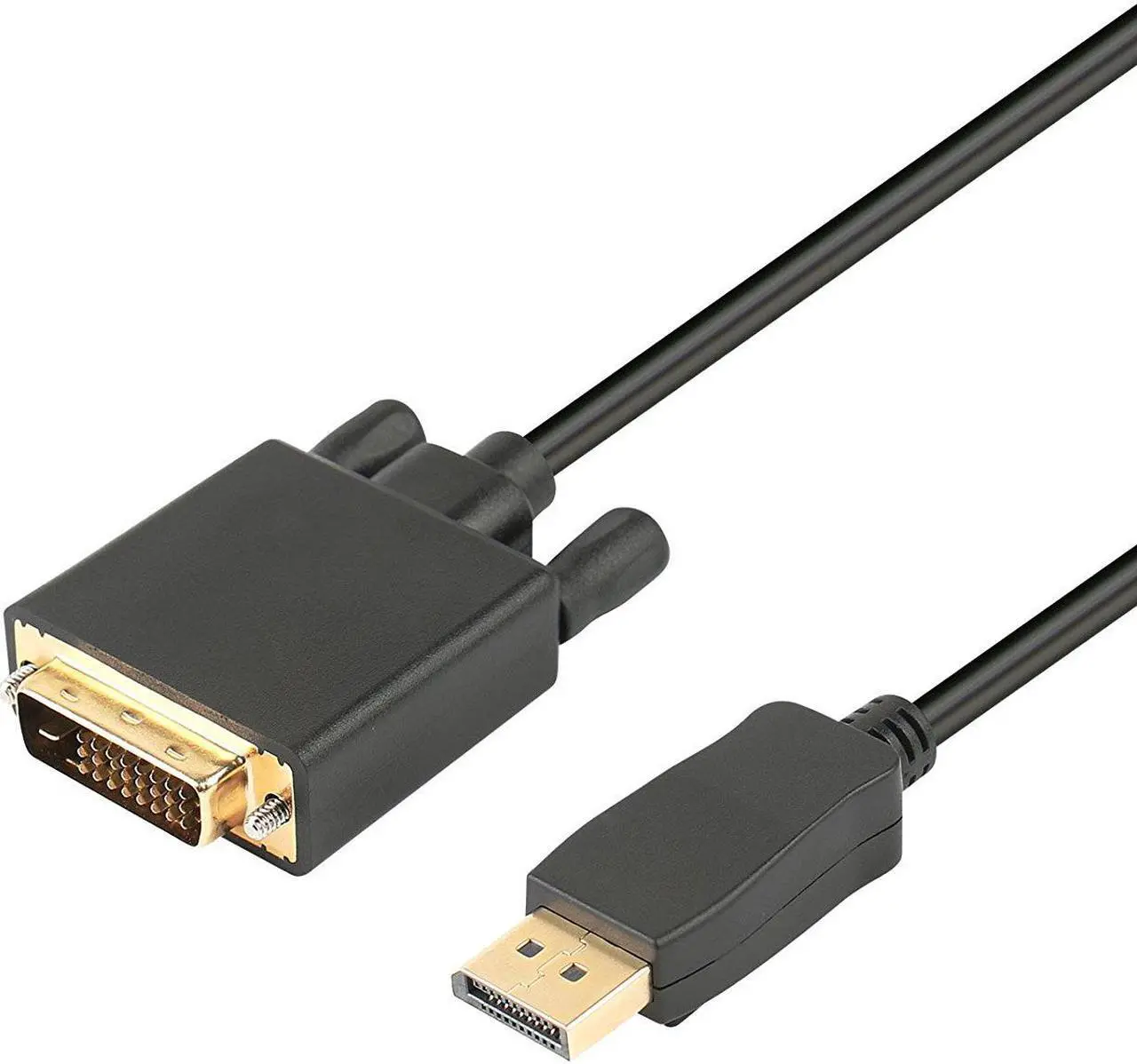 Alt view image 3 of 6 - DisplayPort to DVI Adapter Active Dp Display Port to DVI Single Link Converter Male to Male Gold-Plated Cord 6 Feet Black Cable Support Eyefinity Technology