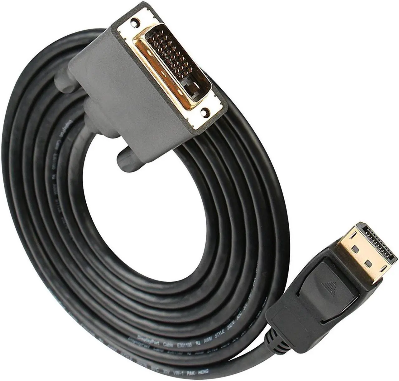 Alt view image 5 of 6 - DisplayPort to DVI Adapter Active Dp Display Port to DVI Single Link Converter Male to Male Gold-Plated Cord 6 Feet Black Cable Support Eyefinity Technology