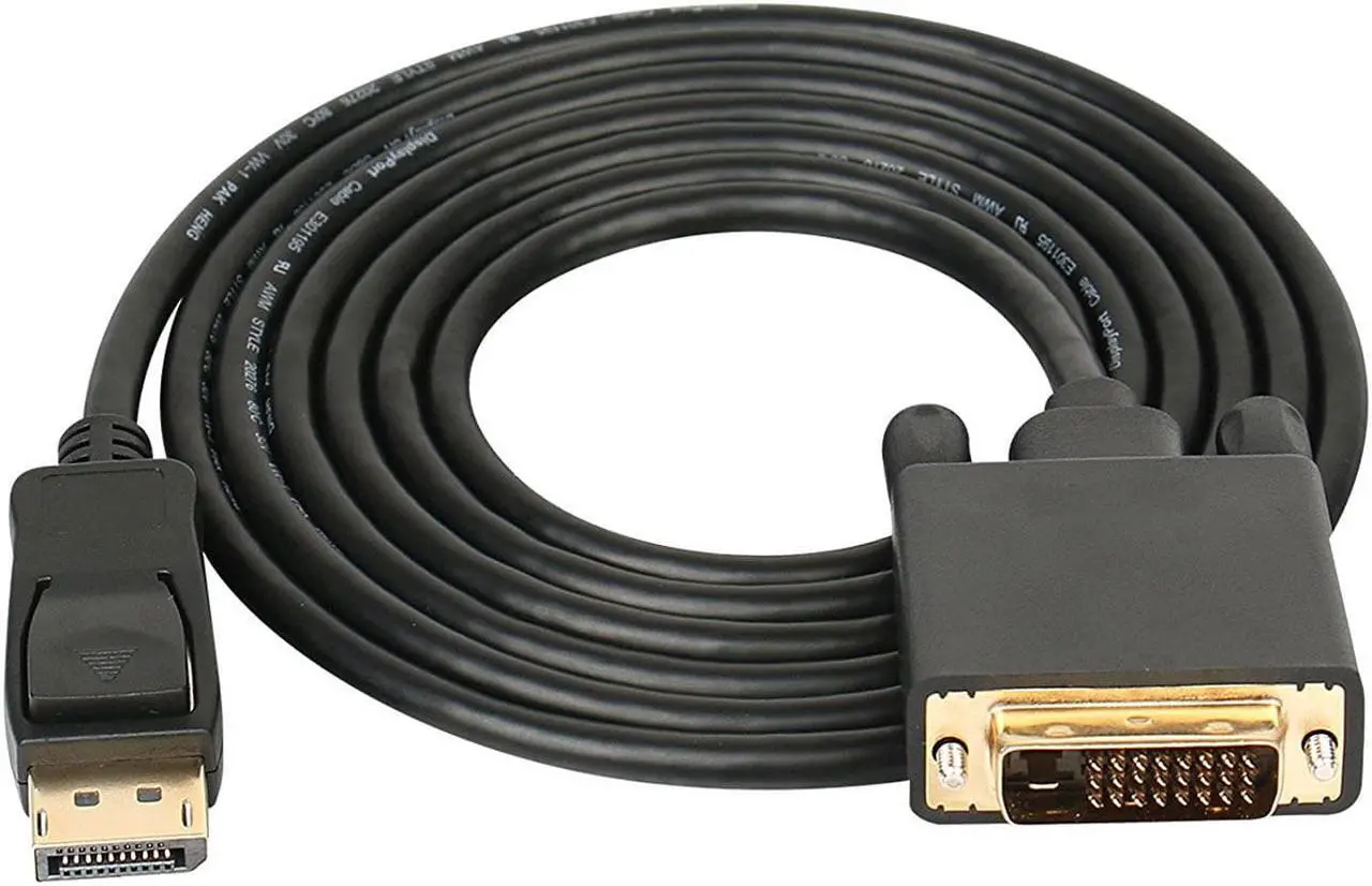 Alt view image 6 of 6 - DisplayPort to DVI Adapter Active Dp Display Port to DVI Single Link Converter Male to Male Gold-Plated Cord 6 Feet Black Cable Support Eyefinity Technology