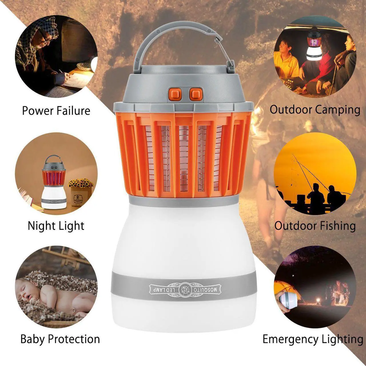 Alt view image 7 of 7 - [Newest Version] Bug Zapper 2 In 1 Night LED Light Bulb Lamp & Mosquito Zapper Repellent| Waterproof,Compact, 2200mAh Rechargeable & Portable| For Indoor & Outdoors, Home & Traveling