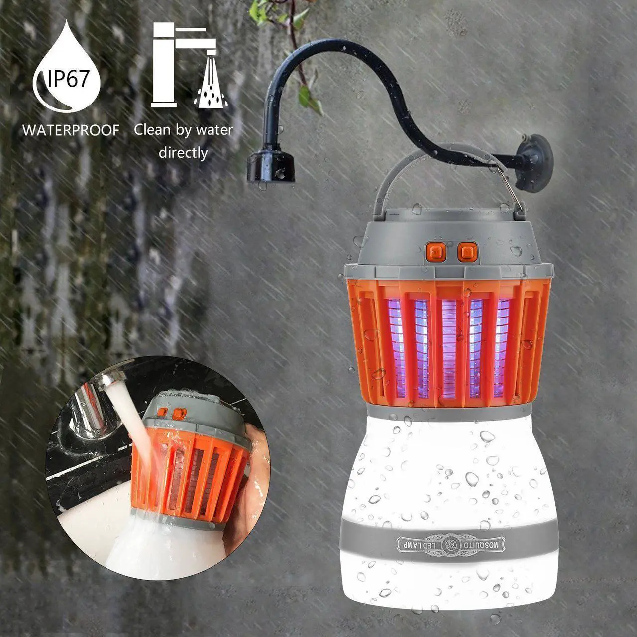 Alt view image 3 of 7 - [Newest Version] Bug Zapper 2 In 1 Night LED Light Bulb Lamp & Mosquito Zapper Repellent| Waterproof,Compact, 2200mAh Rechargeable & Portable| For Indoor & Outdoors, Home & Traveling
