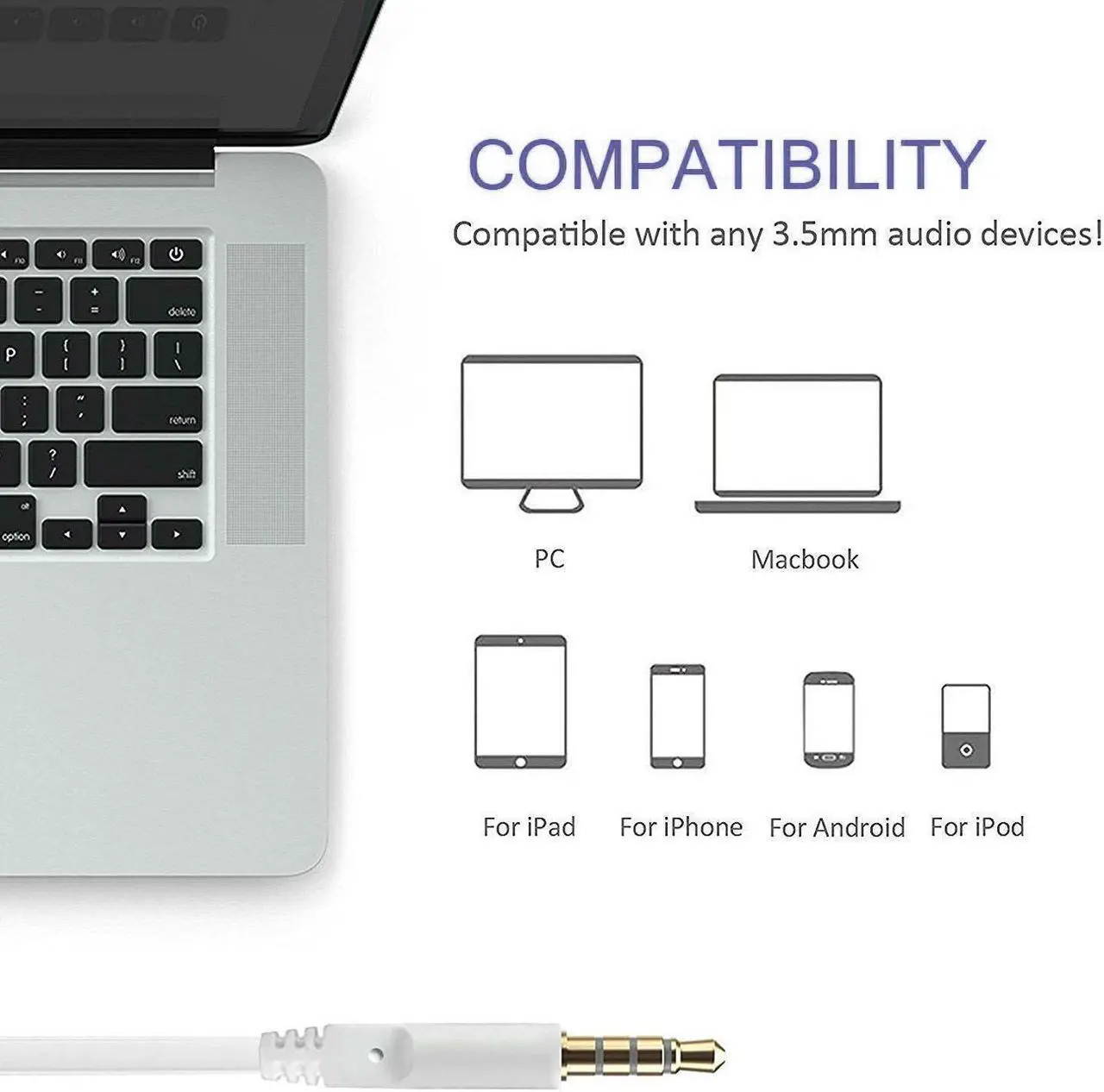 Alt view image 3 of 5 - Earbuds, Headphones with Microphone New Earphones for apple iPhone 6s 6 Plus 5s 5 4s 4 SE iPad iPod 7 and all 3.5mm Headphones devices. (white) 2 Pack