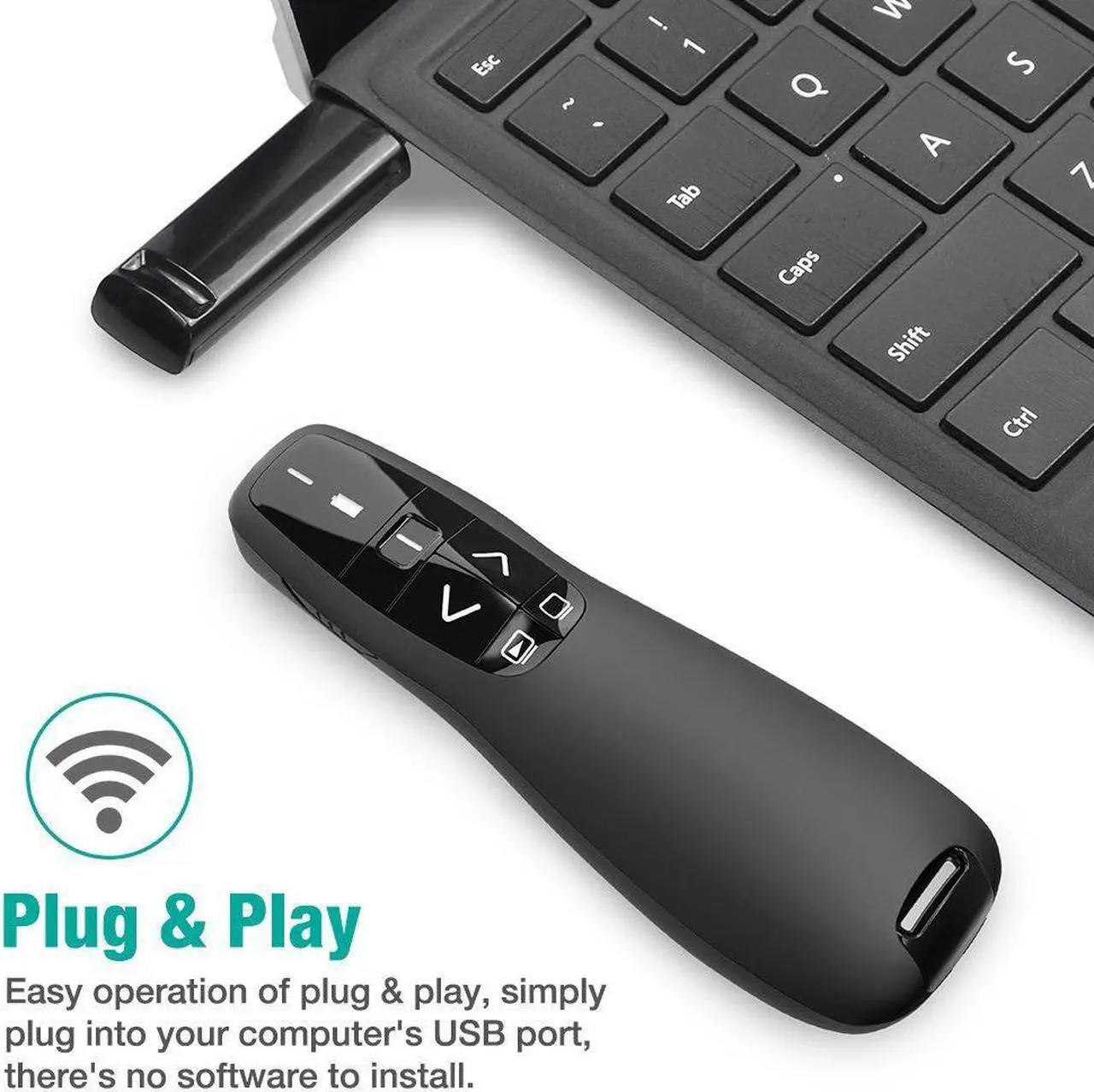 Alt view image 6 of 7 - RF 2.4GHz Wireless USB PowerPoint PPT Presenter Presentation Remote Control Laser Pointer Clicker Flip Pen