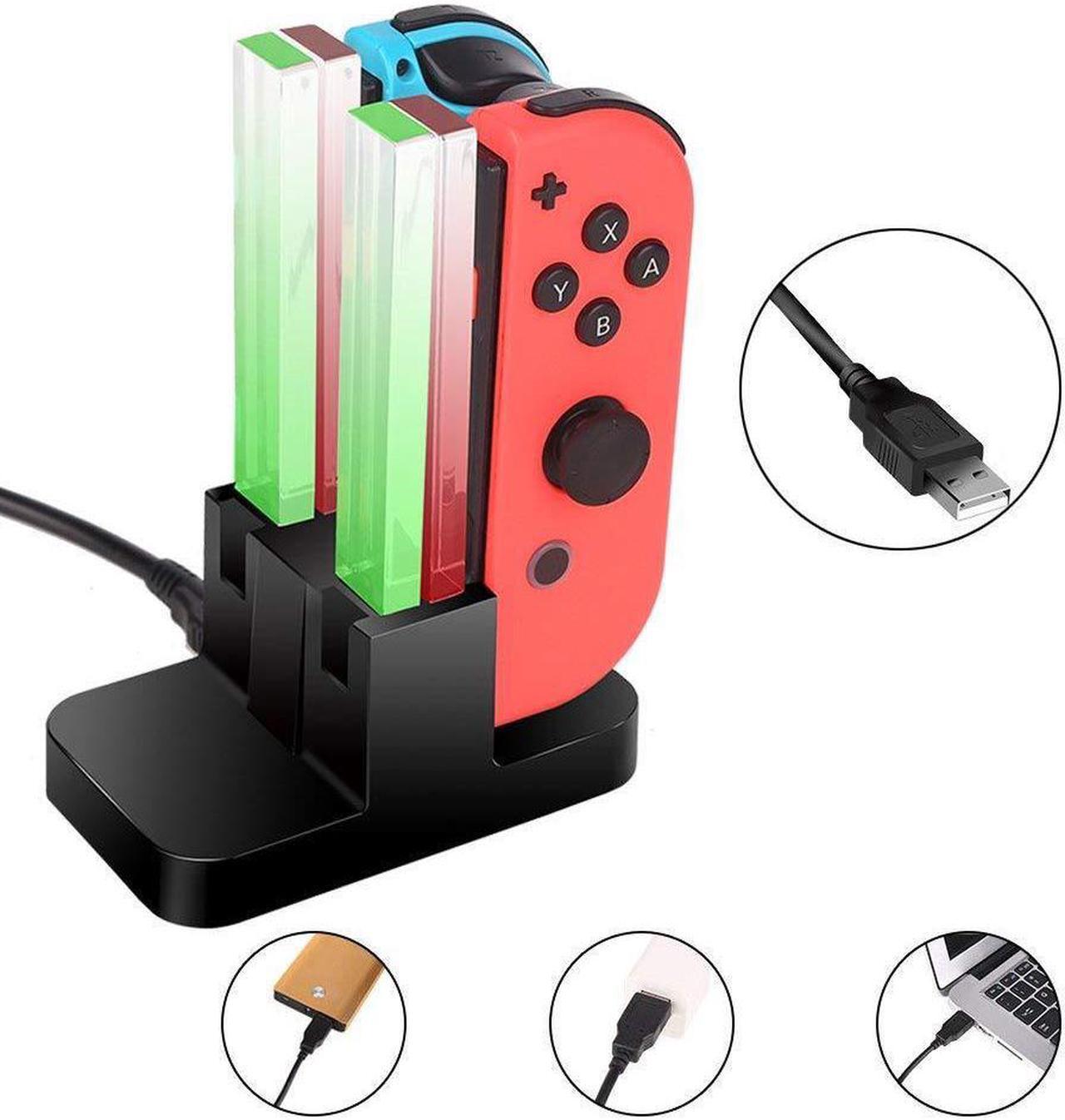 Alt view image 3 of 7 - Nintendo Switch Joy-Con Charging Dock 4 in 1 Joy-Con Charger Station for Nintendo Switch Controller with Individual LEDs indication