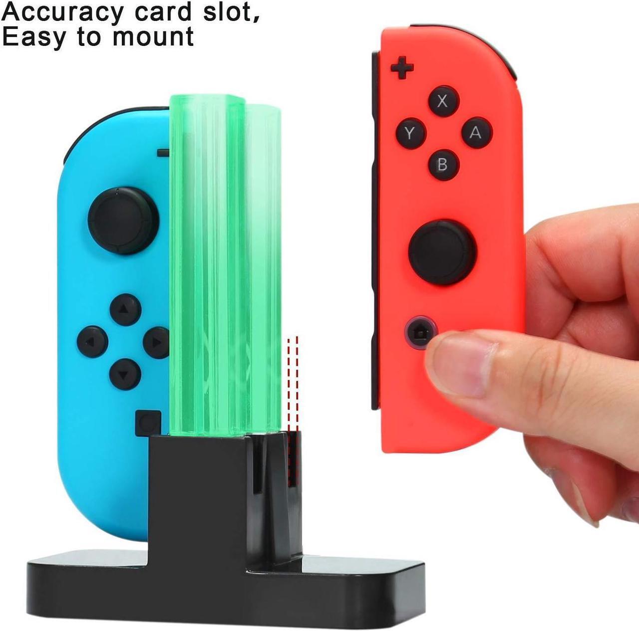Alt view image 4 of 7 - Nintendo Switch Joy-Con Charging Dock 4 in 1 Joy-Con Charger Station for Nintendo Switch Controller with Individual LEDs indication