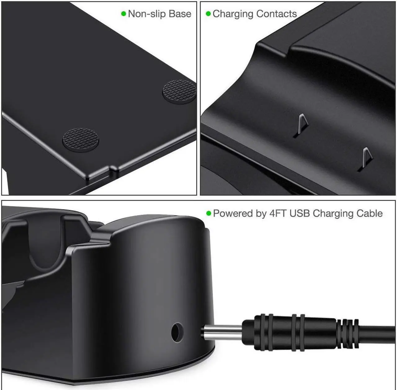 Alt view image 5 of 5 - Xbox One Controller Dual Charger Dual Xbox One / One S / One X / Xbox Elite Controller Charger Charging Station Dock with 2 x 600 mAh Rechargeable Battery Packs