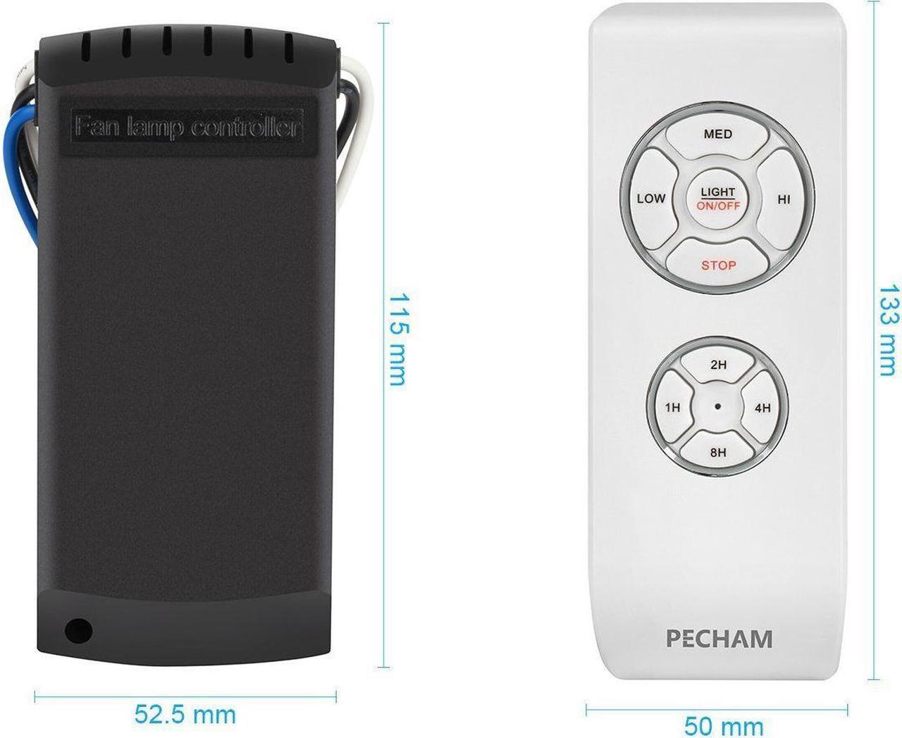 Alt view image 7 of 7 - Universal Ceiling Fan Lamp Remote Controller Kit & Timing Wireless Remote Control for Ceiling Fan For Home office hotel the club display hall restaurant - Fixed Code