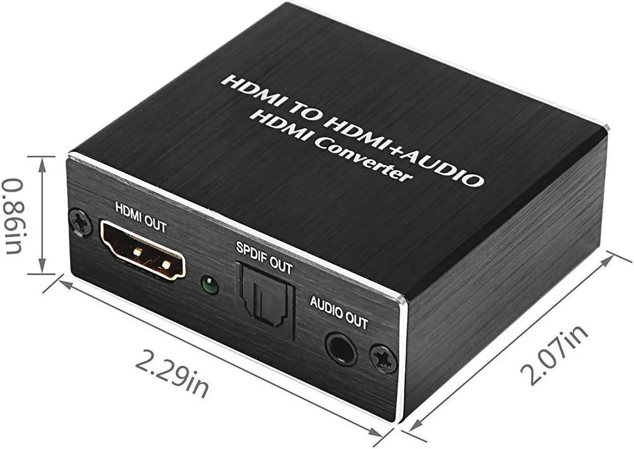 Alt view image 2 of 6 - 4K x 2K 3D HDMI to HDMI and Optical SPDIF + 3.5mm Stereo Audio Extractor Converter HDMI Audio Splitter Adapter for Blue-ray PC Laptop Xbox One HDTV