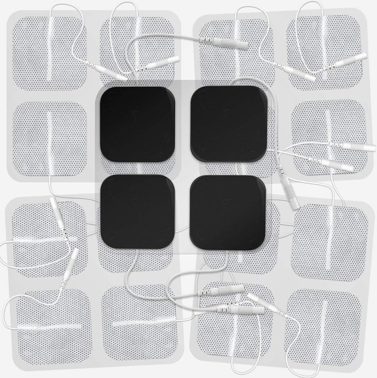 Main image of 2" Square TENS Unit Electrodes 20-Pack Electro Pads for TENS Therapy - Compatible with Most TENS Machine Models - 20-Piece Value Pack - Self-Adhering, Reusable and Premium Quality