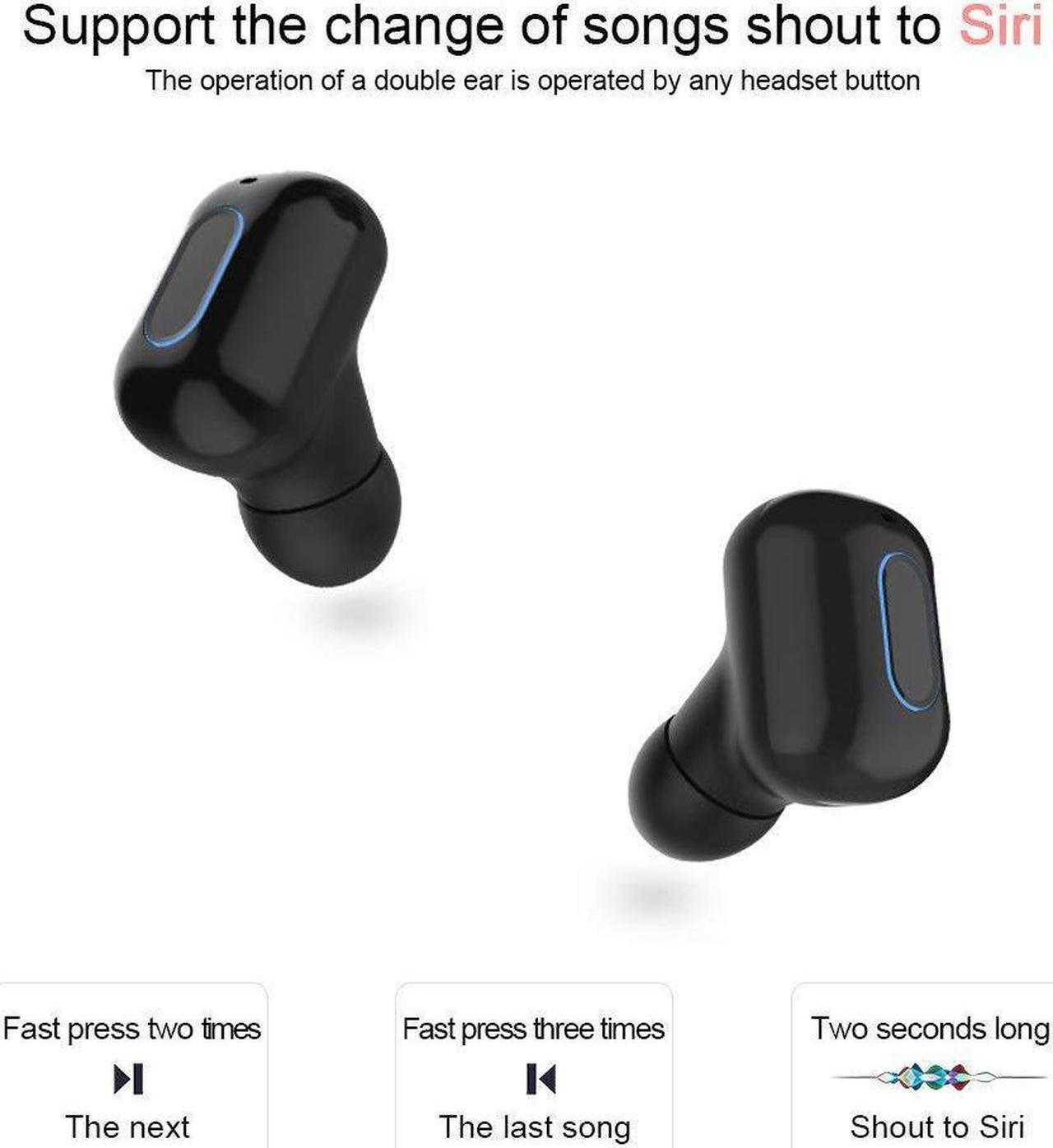 Alt view image 4 of 7 - New Exclusive X2-TWS Binaural Detachable Wireless Earphones Mini In-Ear V4.2 Bluetooth Earbuds Sports Waterproof Headphones for iPhone Android Phones with Large Battery Charging Box Power Bank