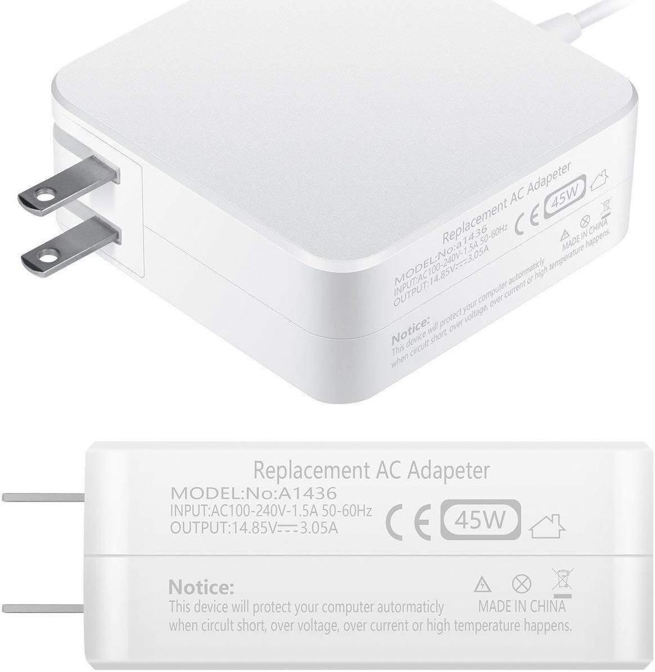 Alt view image 2 of 7 - Macbook Air Charger 45W MagSafe 2 Power Adapter Magnetic T-Tip AC Charger for Macbook Air 11 Inch and Macbook 13-inch