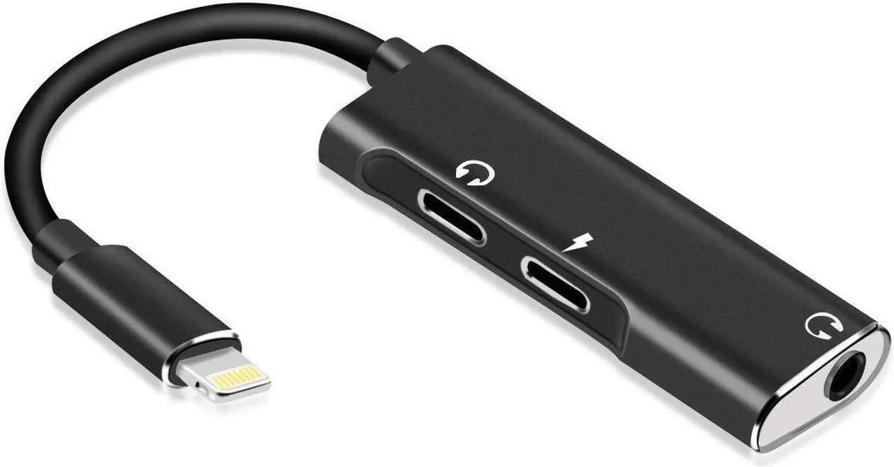 Alt view image 7 of 7 - For iPhone X 8 7 6 Plus Splitter Dual Lightning Adapter Headphone Audio Charger