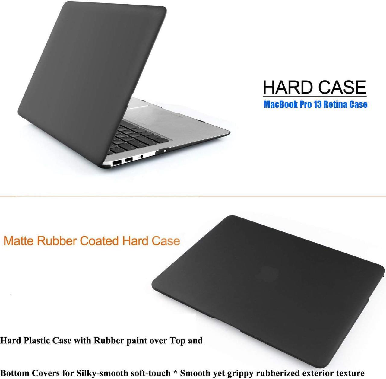 Alt view image 4 of 7 - Macbook Pro 13 inch Retina Case Rubberized Hard Case for MacBook Pro 13.3" with Retina Display A1502 A1425 Shell Cover with Keyboard Skin