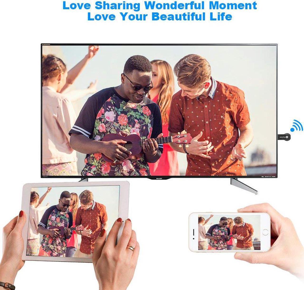 Alt view image 6 of 7 - Miracast Wireless Display Adapter High Speed 1080P Hdmi Miracast DongleTV Receiver Stick Toneseas Streaming Media Player DLNA Airplay for iPhone iPad Macbook Laptop Samsung Android Smart Phones