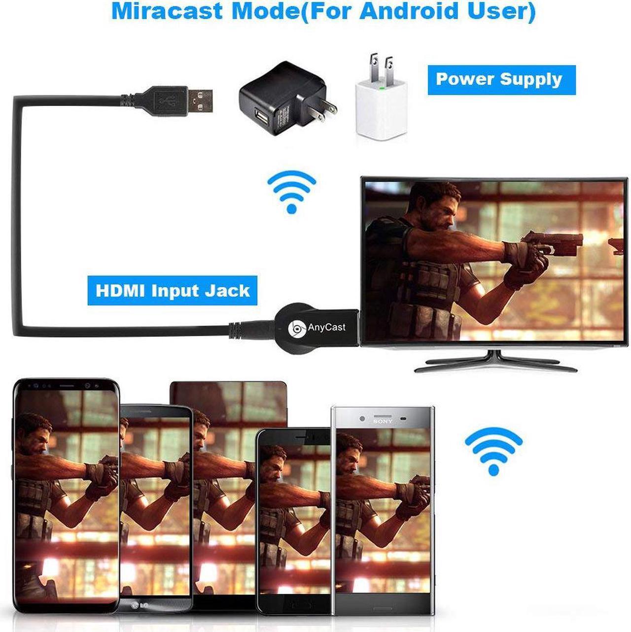 Alt view image 4 of 7 - Miracast Wireless Display Adapter High Speed 1080P Hdmi Miracast DongleTV Receiver Stick Toneseas Streaming Media Player DLNA Airplay for iPhone iPad Macbook Laptop Samsung Android Smart Phones
