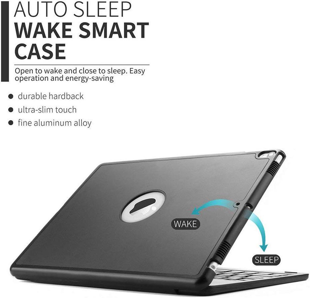 Alt view image 2 of 7 - New iPad Pro 10.5 Keyboard Case Protective Ultra Slim Hard Shell Folio Stand Smart Cover with 7 Colors Backlit Wireless Bluetooth Keyboard for Apple iPad Pro 10.5 inch 2017 A1701 A1709 Tablet