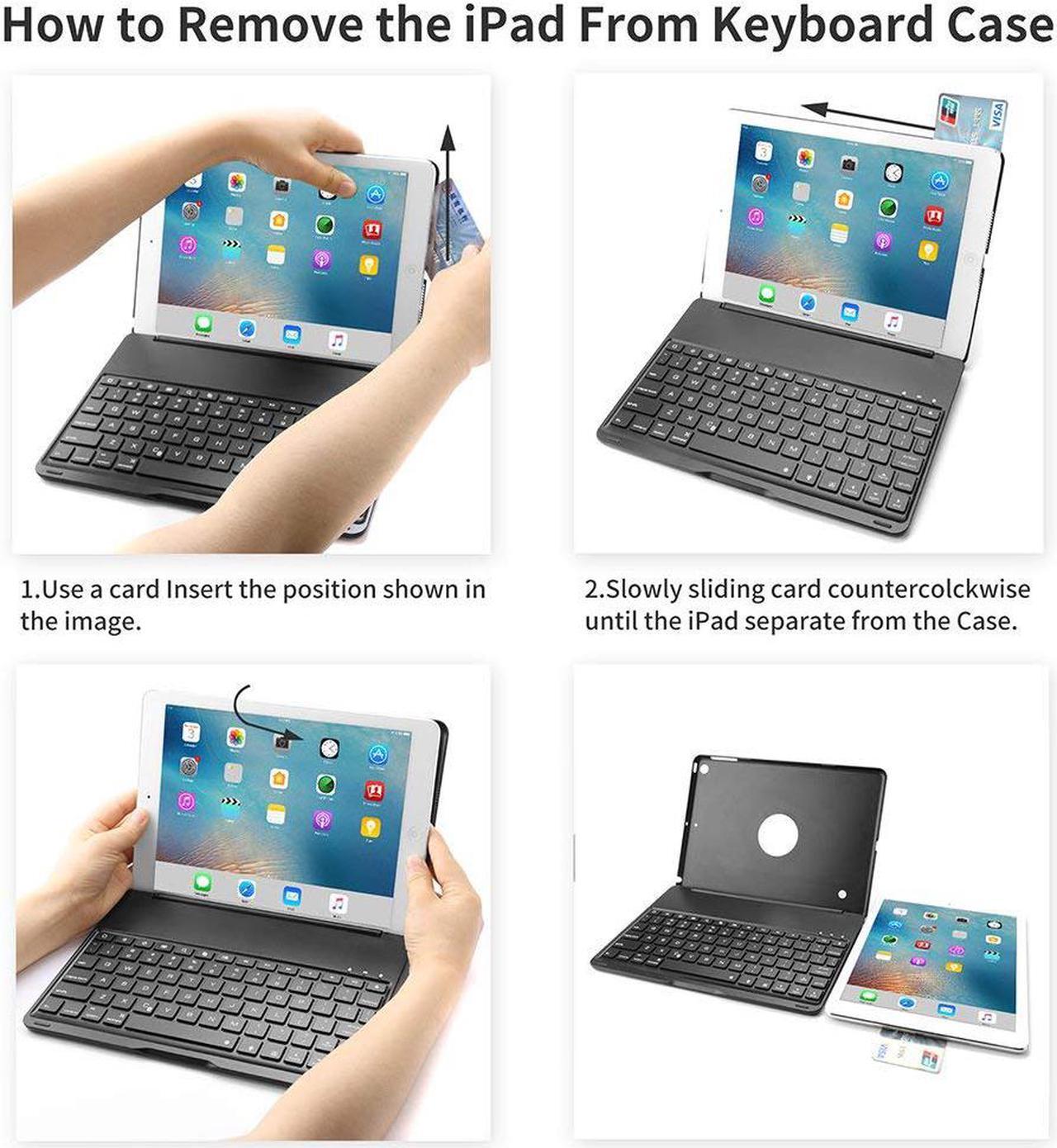 Alt view image 6 of 7 - New iPad Pro 10.5 Keyboard Case Protective Ultra Slim Hard Shell Folio Stand Smart Cover with 7 Colors Backlit Wireless Bluetooth Keyboard for Apple iPad Pro 10.5 inch 2017 A1701 A1709 Tablet