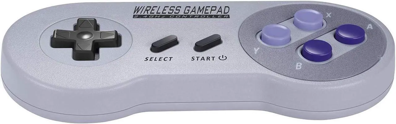 Alt view image 4 of 7 - Werleo 2-Pack 2.4GHz Wireless Controller for SNES Classic Edition Rechargeable SNES Mini Wireless Gamepad with Retro USB Receiver for Super NES Classic Edition