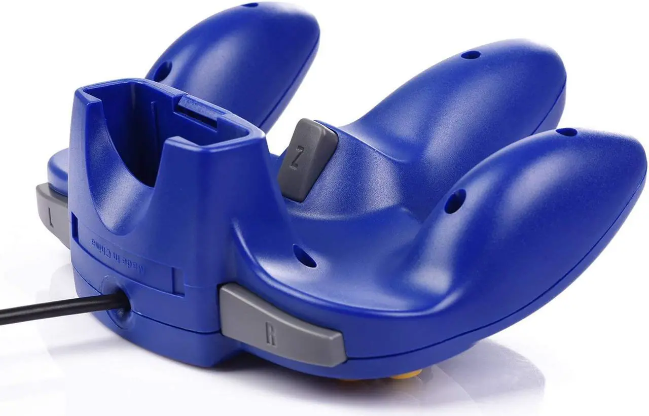 Alt view image 6 of 7 - 2 Pack N64 Controller Werleo Classic Wired N64 64-bit Gamepad Joystick for Ultra 64 Video Game Console N64 System Mario Kart Blue