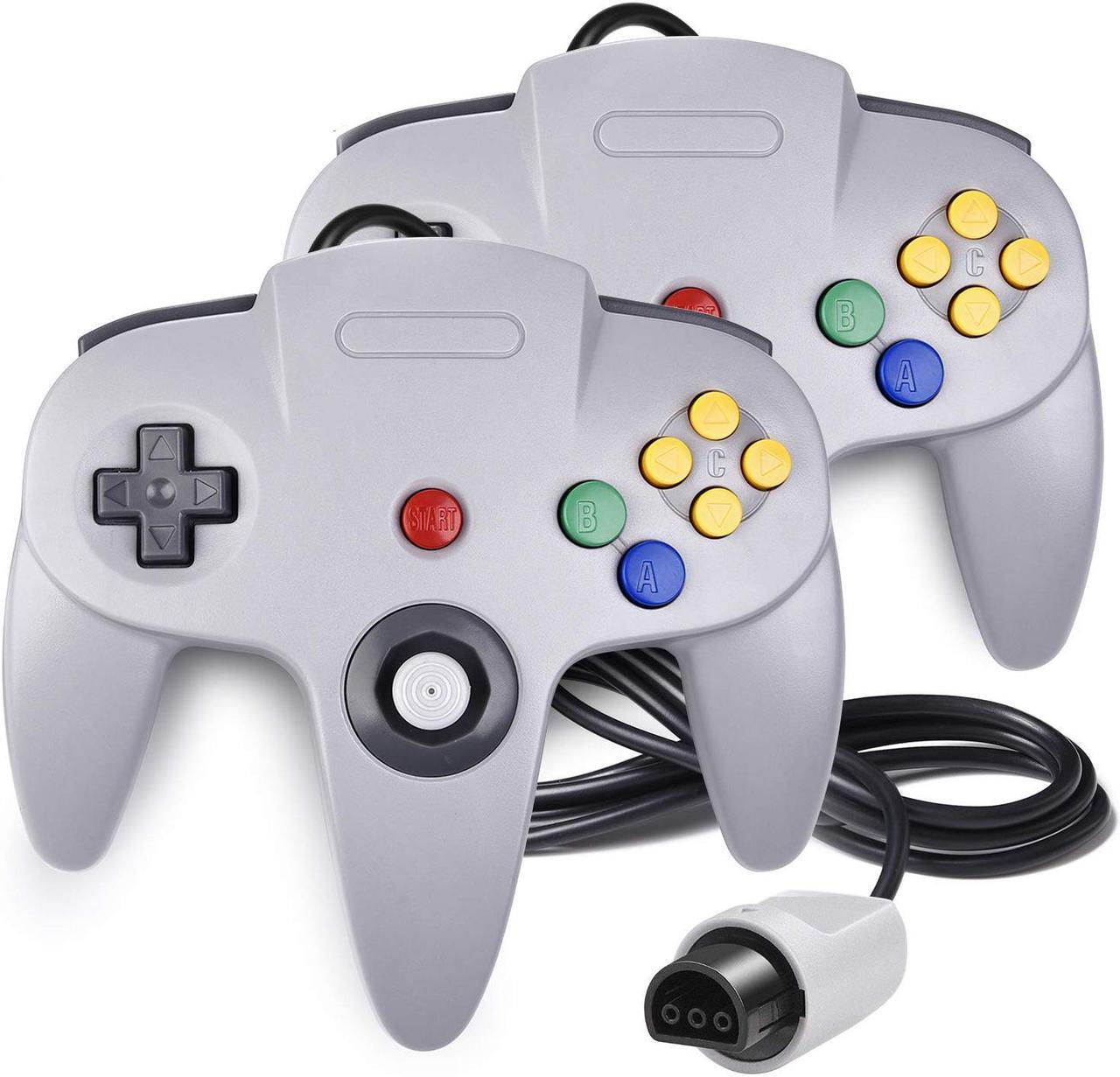 Main image of 2 Pack N64 Controller Werleo Classic Wired N64 64-bit Gamepad Joystick for Ultra 64 Video Game Console N64 System Mario Kart Blue