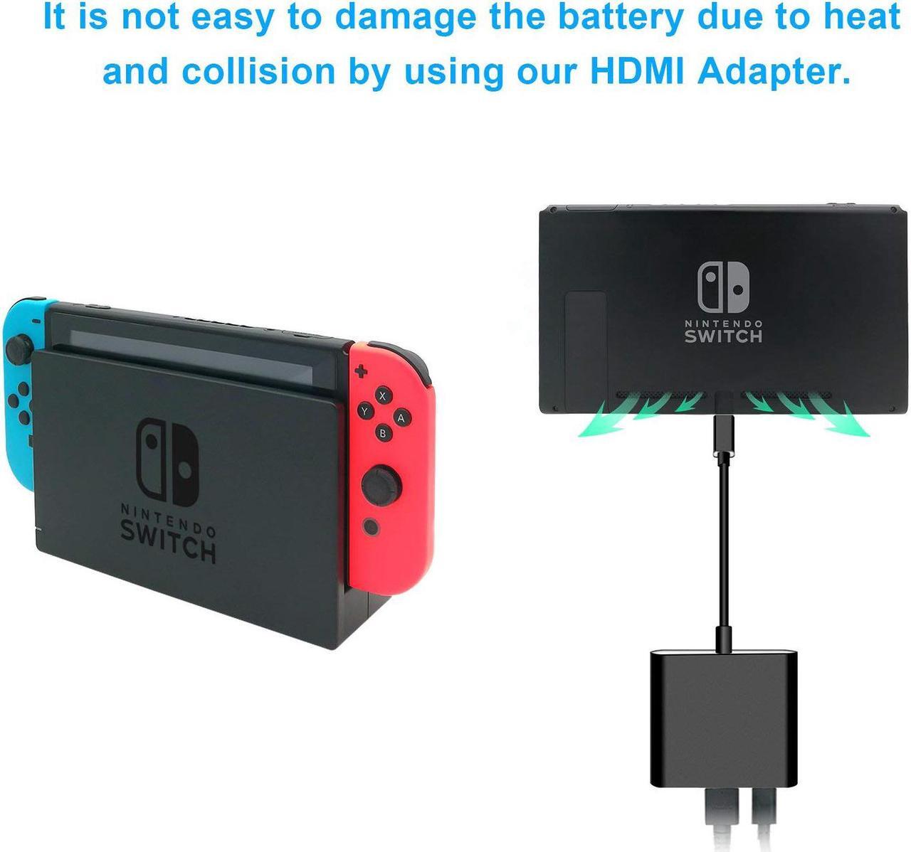 Alt view image 4 of 7 - Werleo HDMI Type C Hub Adapter for Nintendo Switch 4K USB C HDMI Converter Dock Cable for Nintendo Switch Support MacBook Pro Samsung Galaxy S8 Plus Google Pixel Black