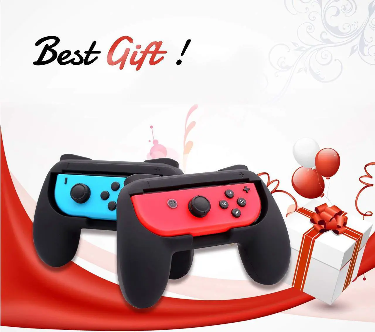 Alt view image 7 of 7 - 2 Pack Joy-Con Grips for Nintendo Switch Joy-Con Wear-resistant Handle Controller Grip Kit for Nintendo Switch Joy Cons Controller
