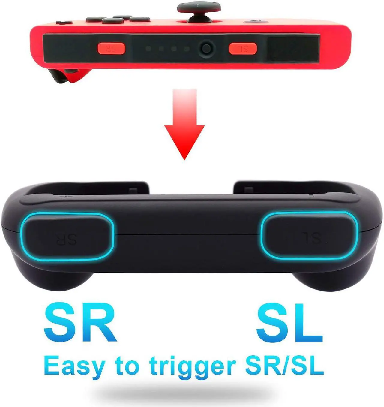 Alt view image 6 of 7 - 2 Pack Joy-Con Grips for Nintendo Switch Joy-Con Wear-resistant Handle Controller Grip Kit for Nintendo Switch Joy Cons Controller