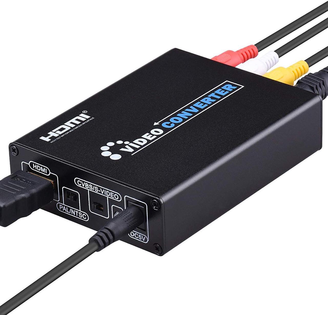 Alt view image 4 of 7 - Werleo HDMI to Composite 3RCA AV S-Video R L Audio Vdieo Converter Adapter Upscaler 720P 1080P with RCA S-Video Cable for Xbox PS3 TV PC Laptop STB VHS VCR Camera Blue-Ray DVD