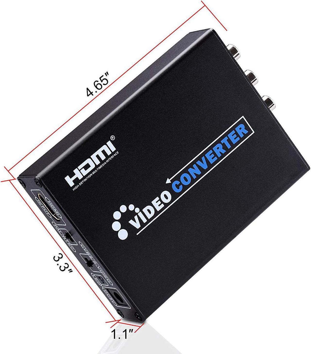 Alt view image 2 of 7 - Werleo HDMI to Composite 3RCA AV S-Video R L Audio Vdieo Converter Adapter Upscaler 720P 1080P with RCA S-Video Cable for Xbox PS3 TV PC Laptop STB VHS VCR Camera Blue-Ray DVD